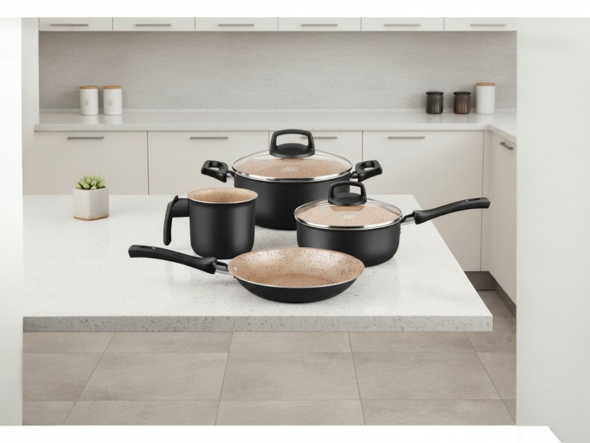 Juego de ollas de aluminio