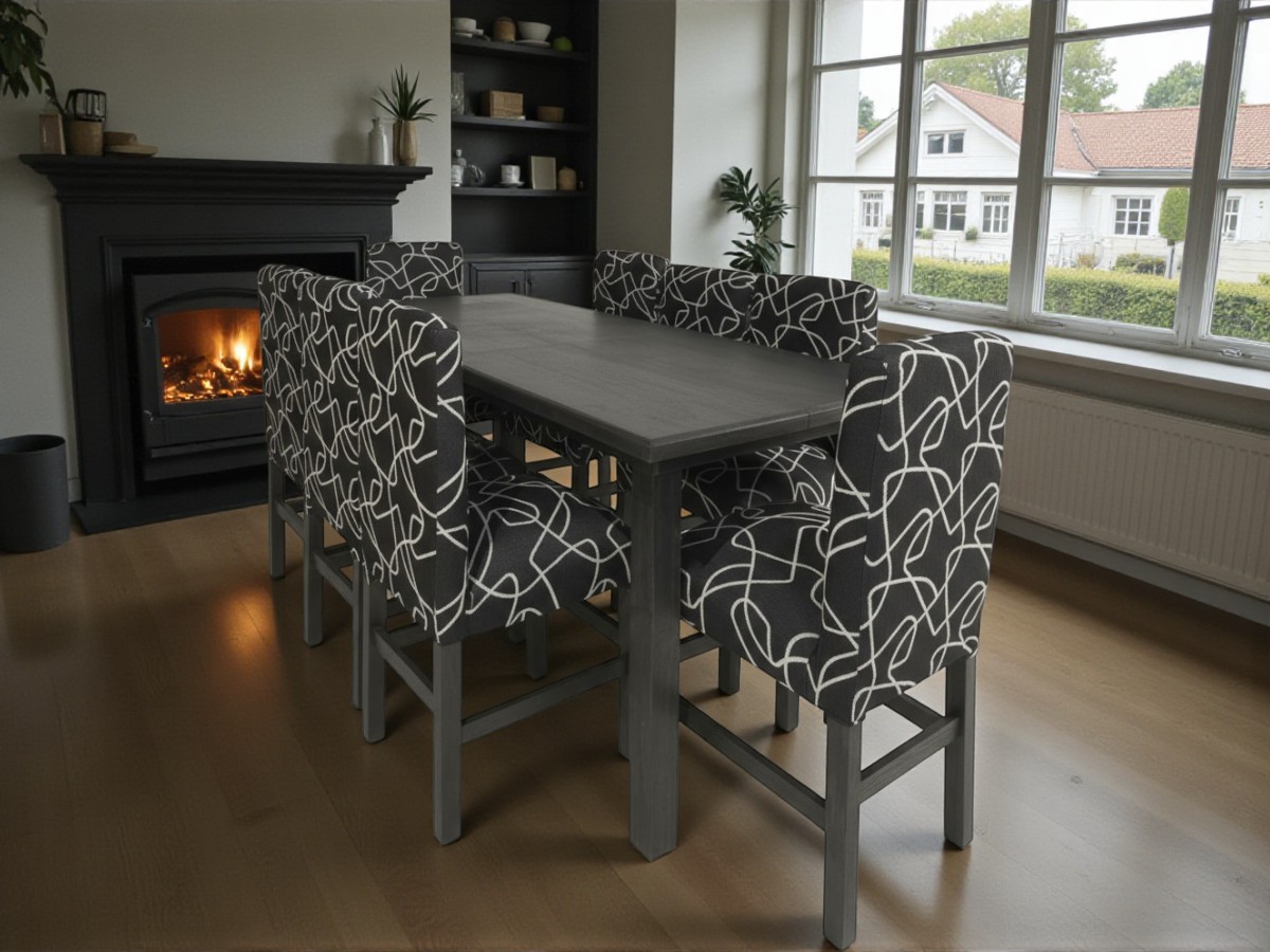 Mesa liza de 8 sillas