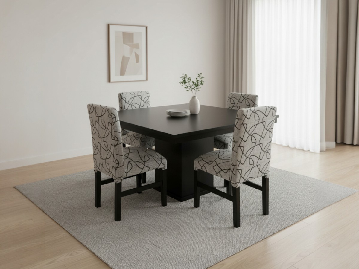 Mesa cuadrada de 4 sillas
