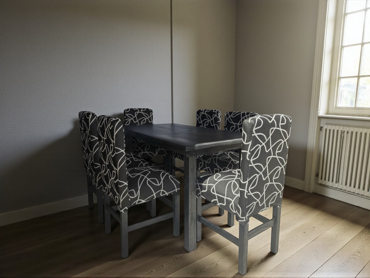Mesa liza de 6 sillas