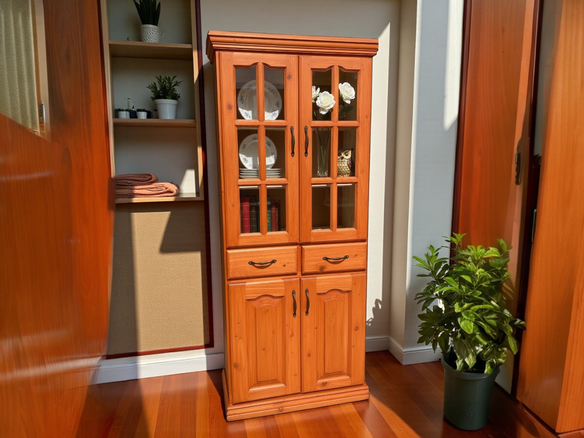 Cristalero de pino de 80cm