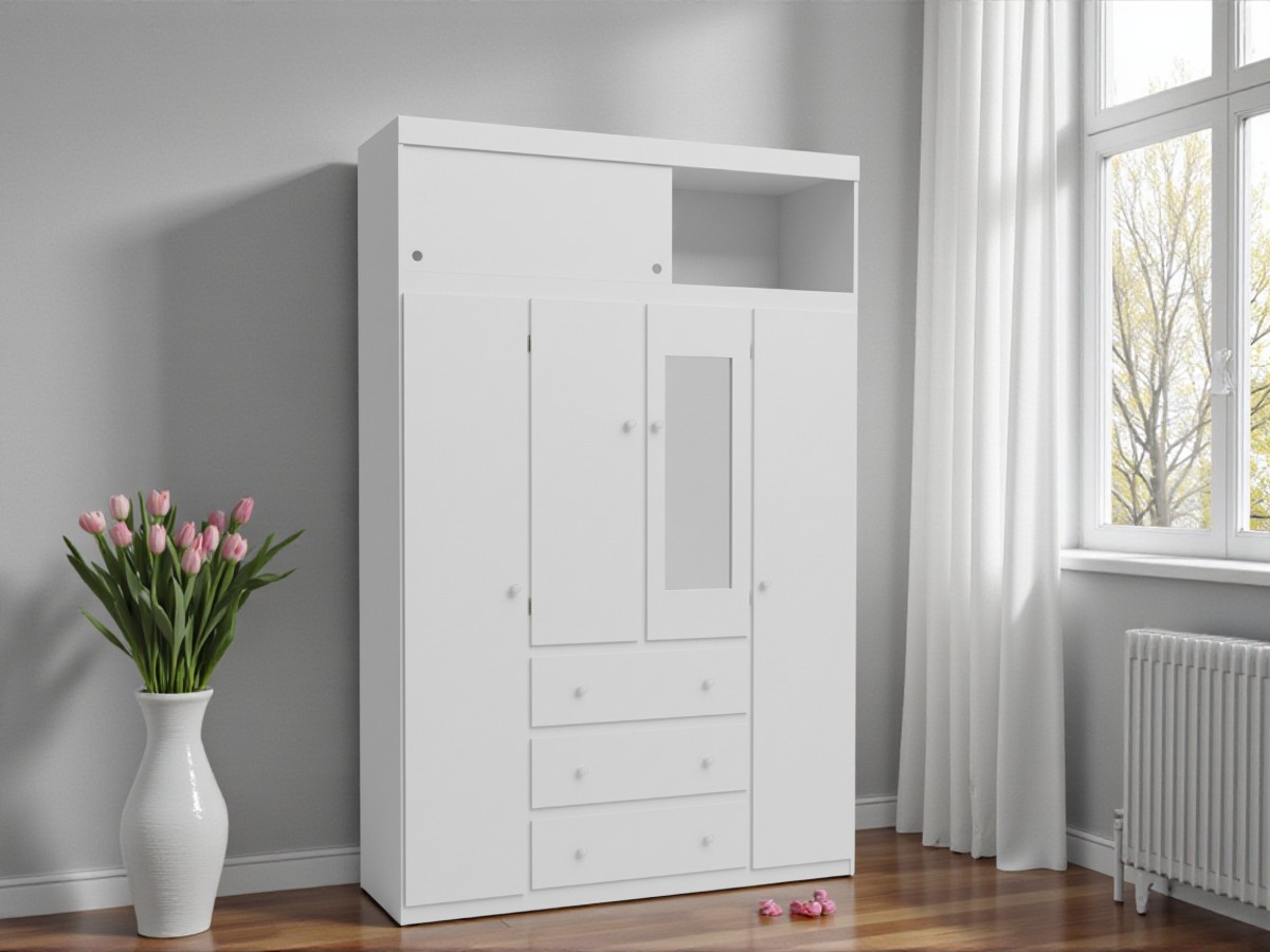 Ropero 4 puertas con espejo