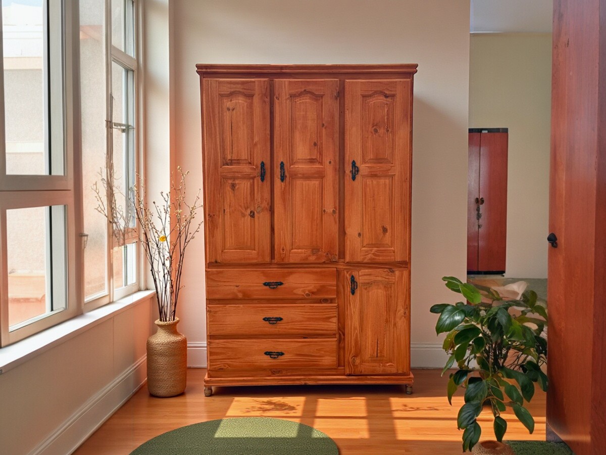 Ropero de pino de 120